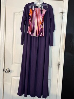 2 Piece Abaya & Scarf Set